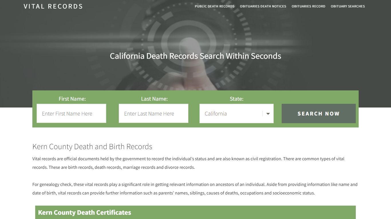 Kern County Death Records |Enter Name and Search|14 Days Free